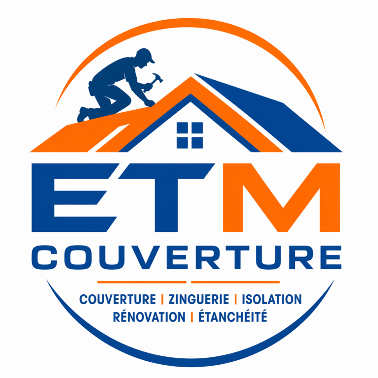 Logo ETM Couverture, couvreur à Ivry-sur-Seine spécialisé en toiture, zinguerie et isolation