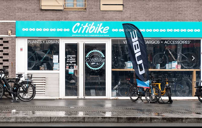 Façade du magasin Citibike spécialiste du vélo électrique à Vitry-sur-Seine