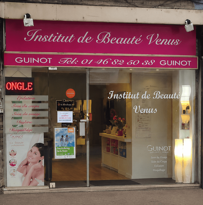 Façade de l’Institut De Beauté Venus à Vitry-sur-Seine spécialisée en soins esthétiques et onglerie
