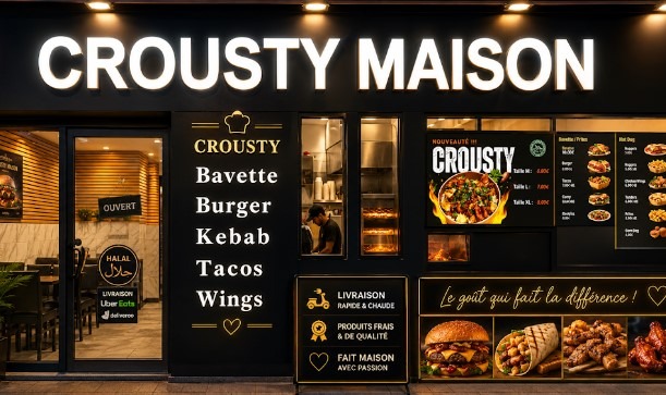 vue de face de Crousty Maison