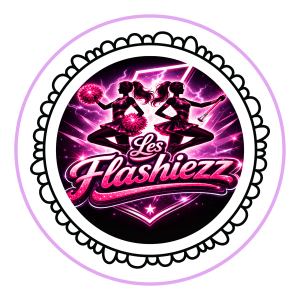 Logo officiel de l'association Les Flashiezz, groupe de majorettes de Verdun-sur-Garonne en Tarn-et-Garonne