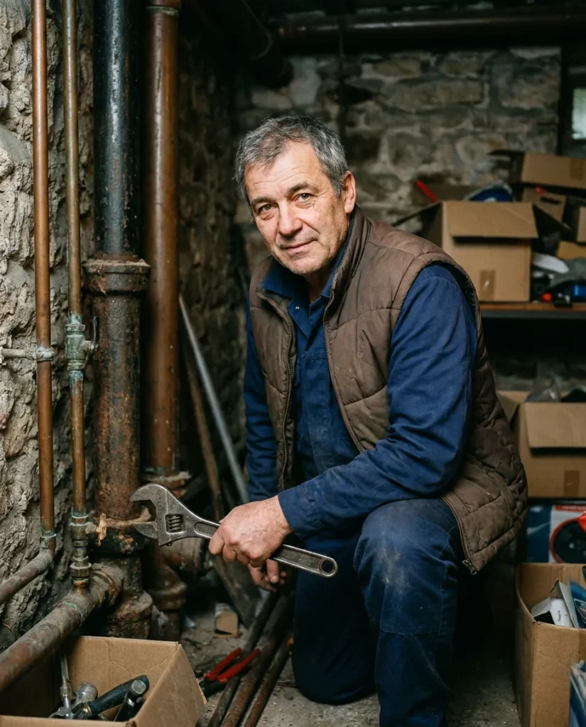 Portrait de Stéphane, artisan plombier chez Casa Bâtiment, intervenant à Ivry-sur-Seine pour des travaux de plomberie, chauffage et rénovation.