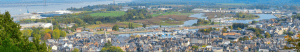Vue panoramique de Honfleur, au cœur de l'estuaire de la Seine, illustrant le dynamisme économique et le maillage territorial porté par CCI Seine Estuaire.