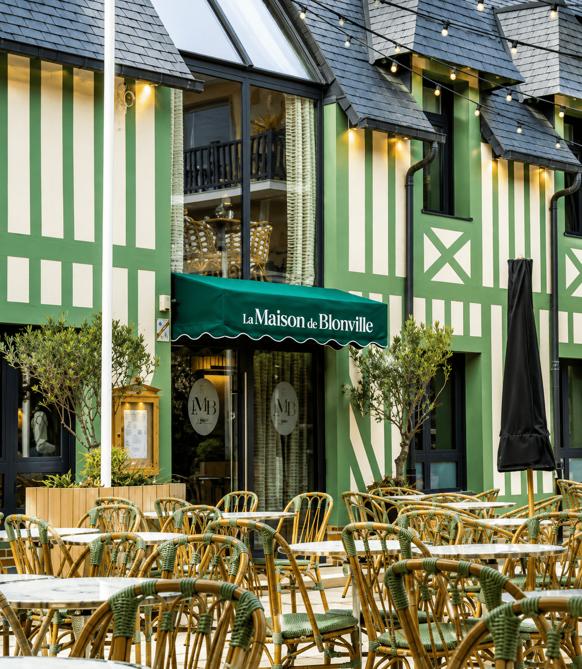 La Maison de Blonville à Blonville-sur-Mer (14910), restaurant et terrasse