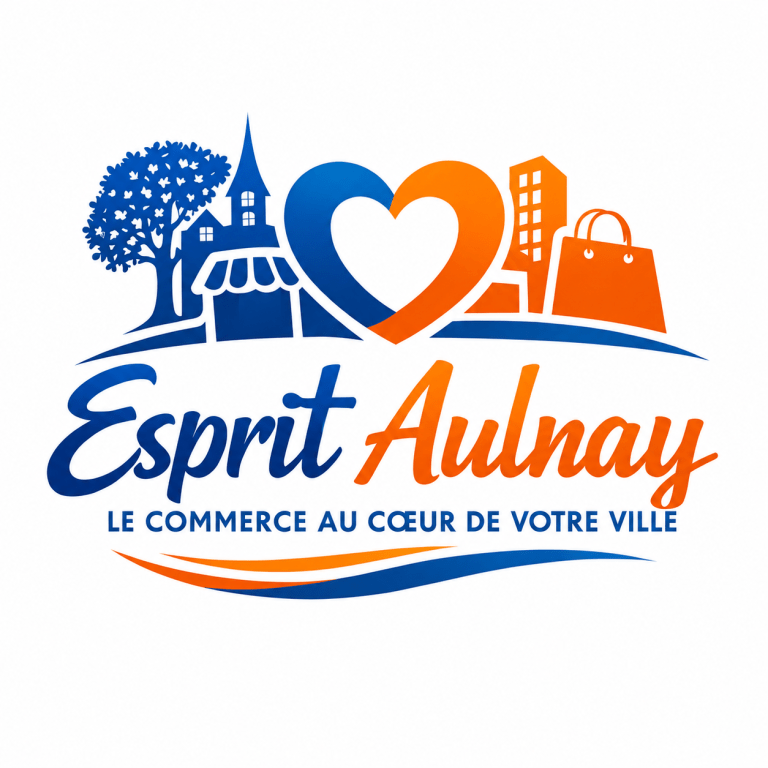 Logo officiel Esprit d'Aulnay, initiative de la Ville d'Aulnay-sous-Bois pour soutenir les commerces de proximité, les artisans et les entreprises locales.