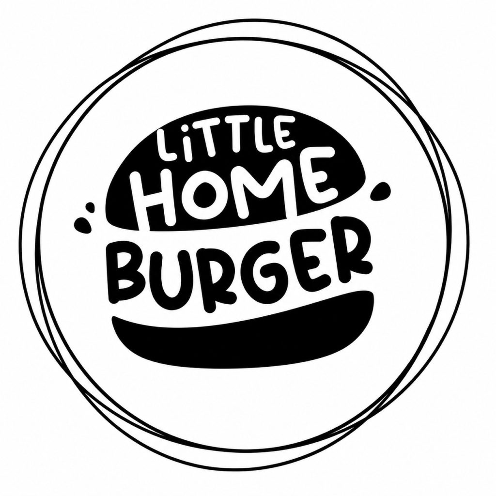 Logo Little Home Burger représentant un hamburger stylisé, symbole d'un restaurant spécialisé dans les burgers artisanaux.