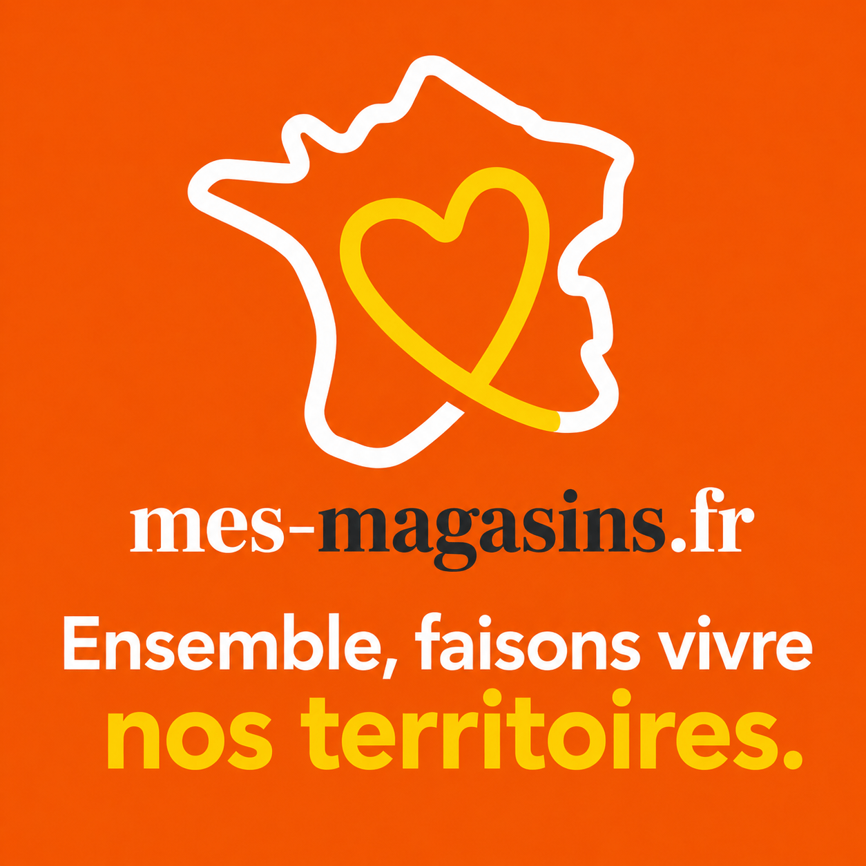 Logo MES MAGASINS - Ensemble, faisons vivre nos territoires, plateforme territoriale dédiée aux commerces de proximité, artisans et acteurs locaux.