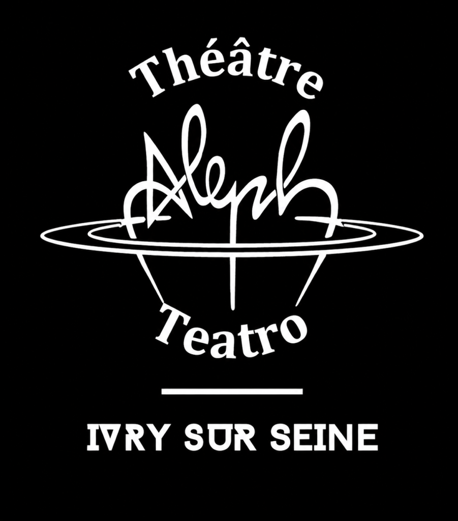 Logo du Théâtre Aleph, compagnie théâtrale et lieu culturel situé à Ivry-sur-Seine, proposant des spectacles, créations contemporaines, ateliers et événements artistiques.