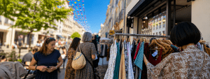 Animation commerciale dans une rue commerçante de Nancy (54000)