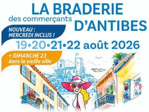 Braderie des commerçants d’Antibes du 19 au 23 août 2026