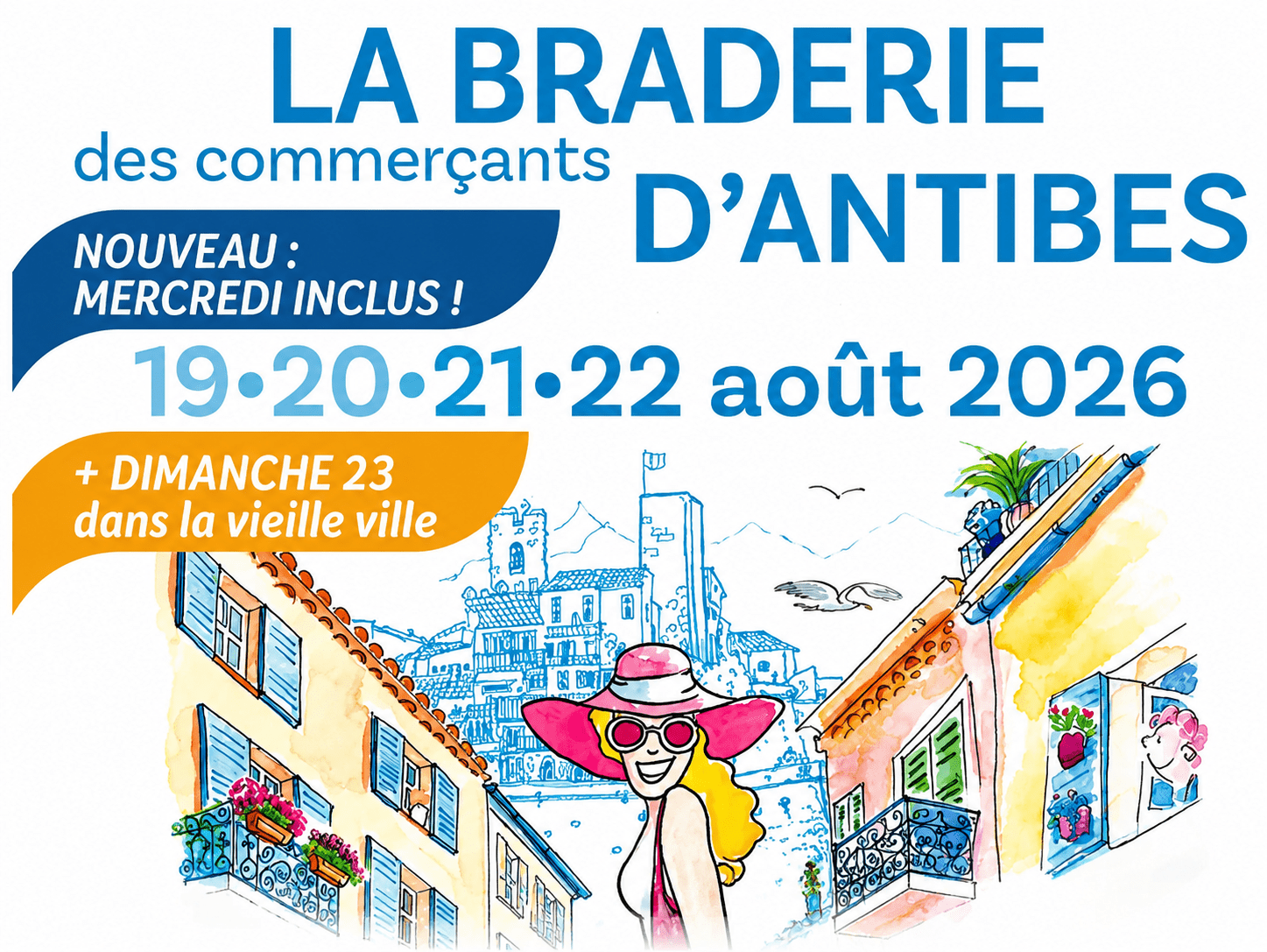 Braderie des commerçants d’Antibes du 19 au 23 août 2026