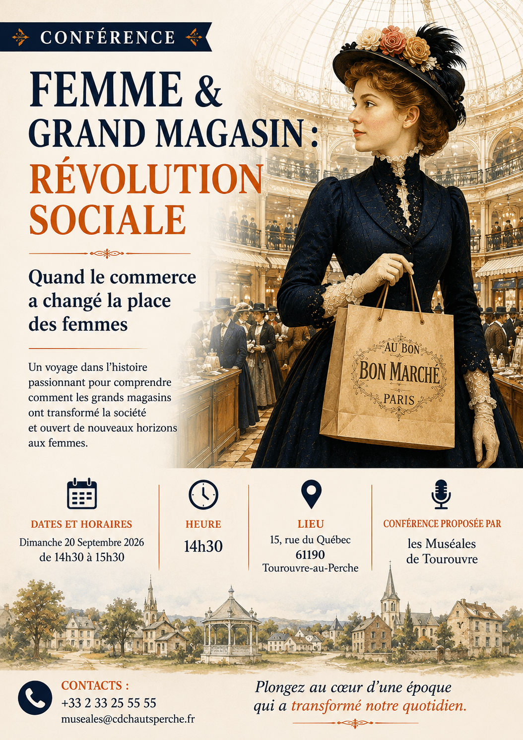 Conférence Femme & Grand Magasin : Révolution sociale à Tourouvre-au-Perche (61190), le dimanche 20 septembre 2026