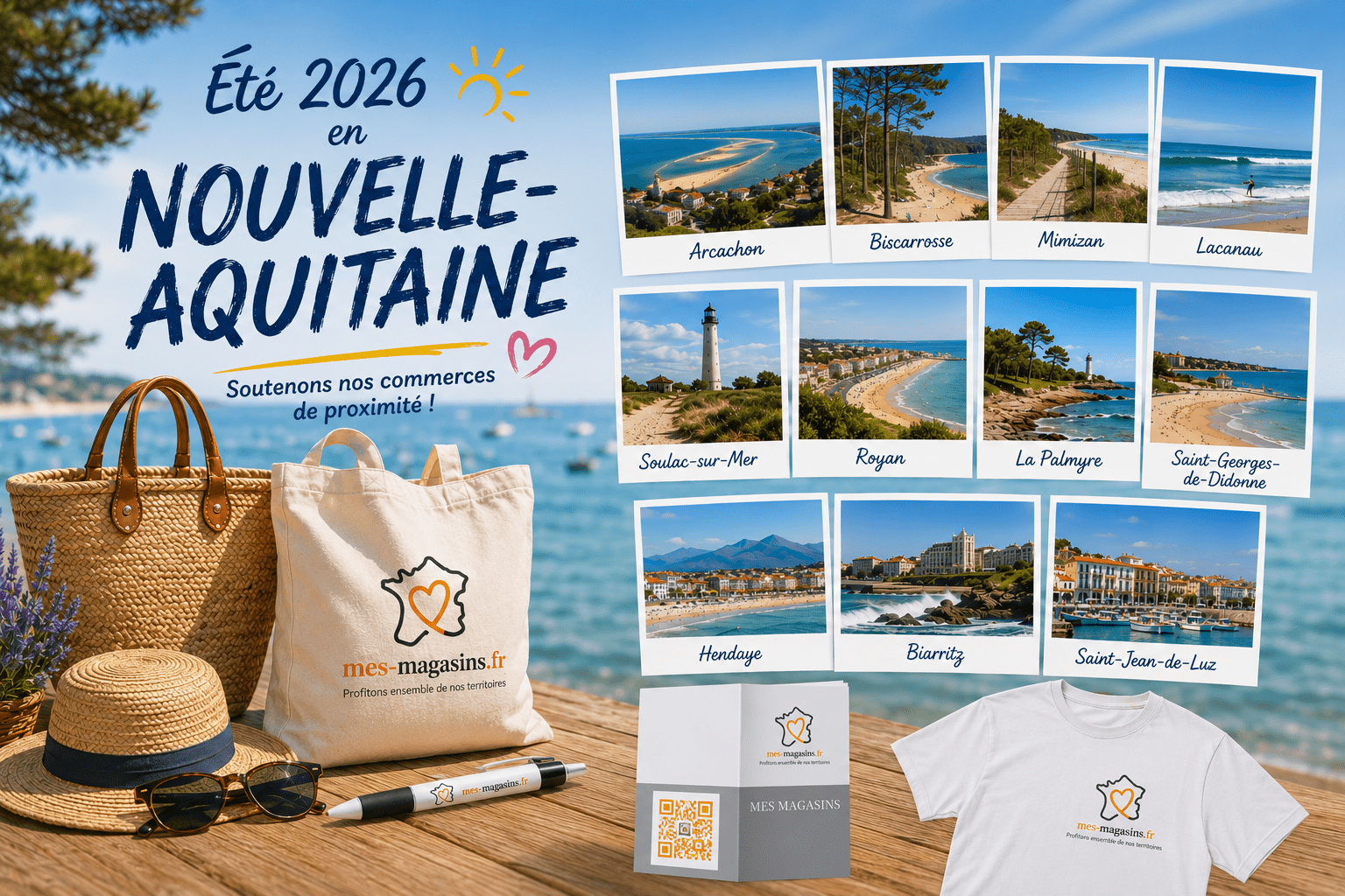 Été 2026 en Nouvelle-Aquitaine : découvrez Arcachon, Biarritz, Saint-Jean-de-Luz et les plus belles stations balnéaires tout en soutenant les commerces de proximité avec L'association MES MAGASINS.