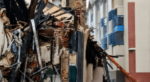 Commerce endommagé par les incendies à Agen (47000)
