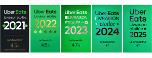 Le Cheval d’Or à Aulnay-sous-Bois (93600), récompensé par Uber Eats de 2021 à 2025