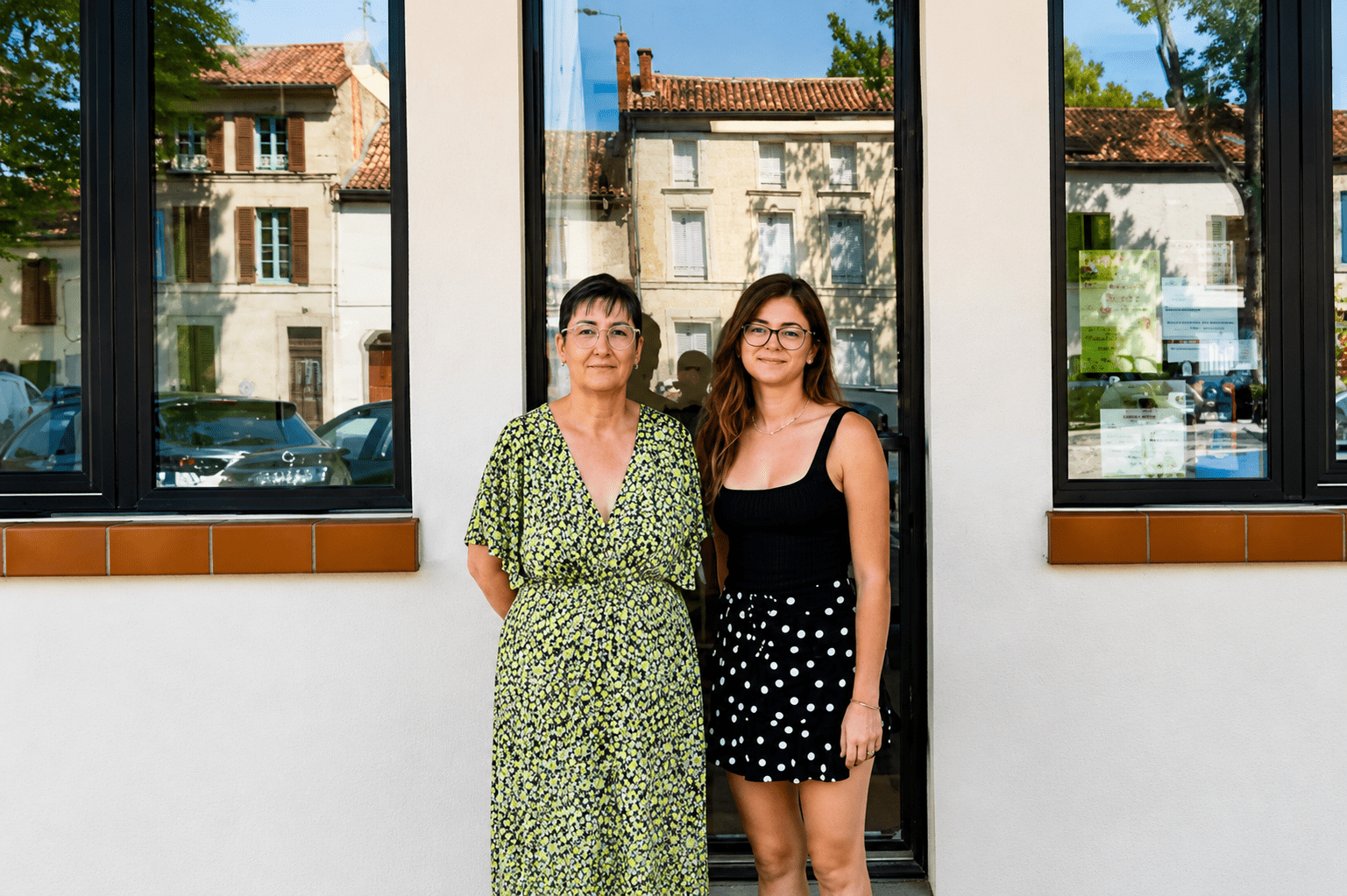 Commerçantes engagées à Nérac (47600) lors d'une action solidaire au profit de l'association Vaincre la Mucoviscidose.