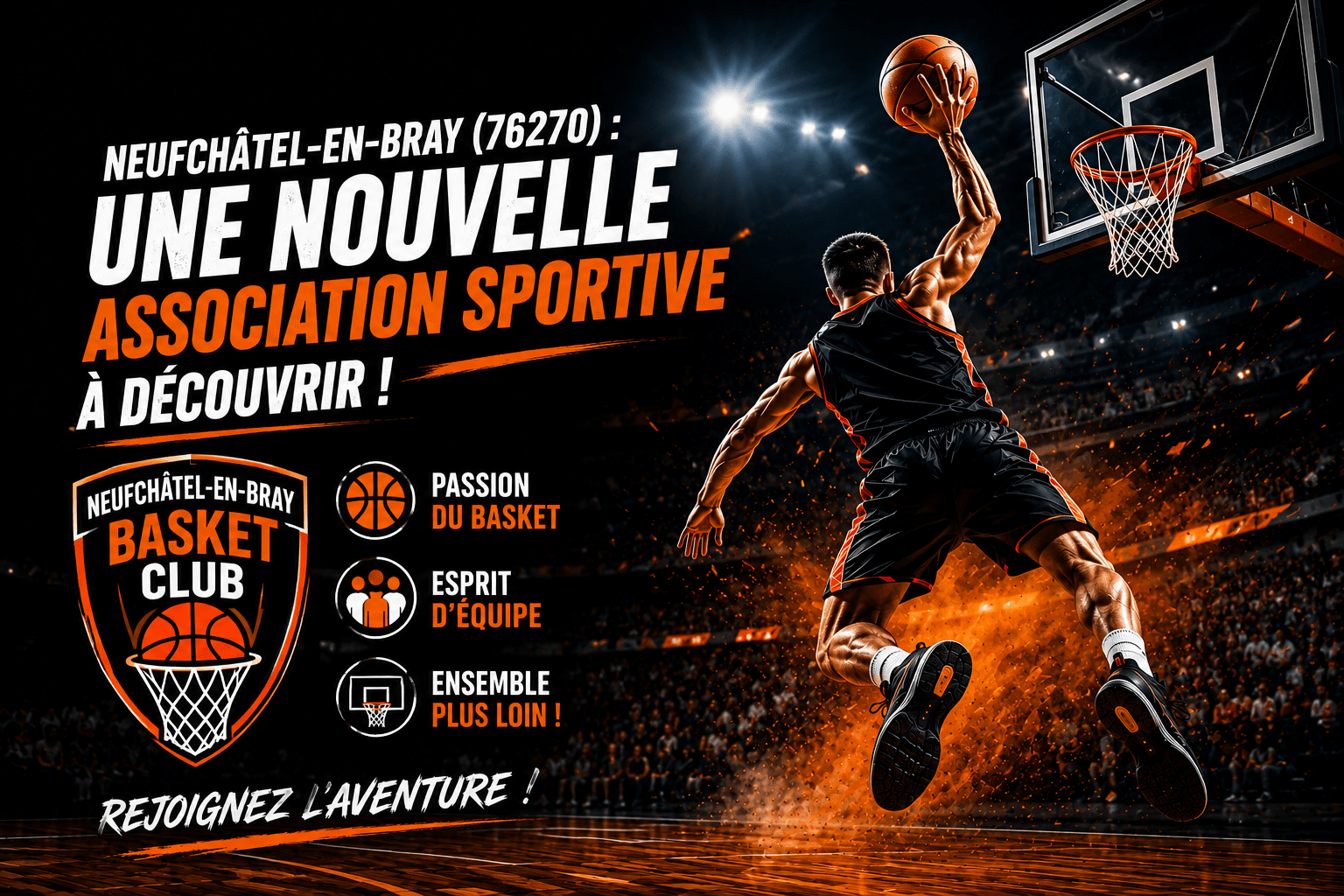 Neufchâtel-en-Bray (76270) : le Neufchâtel-en-Bray Basket Club, nouvelle association sportive