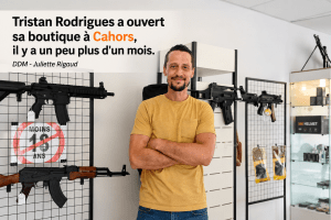 Tristan Rodrigues dans sa nouvelle boutique à Cahors, ouverte depuis un peu plus d’un mois
