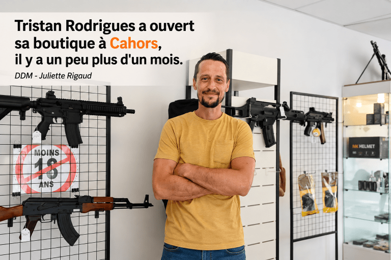 Tristan Rodrigues dans sa nouvelle boutique à Cahors, ouverte depuis un peu plus d’un mois
