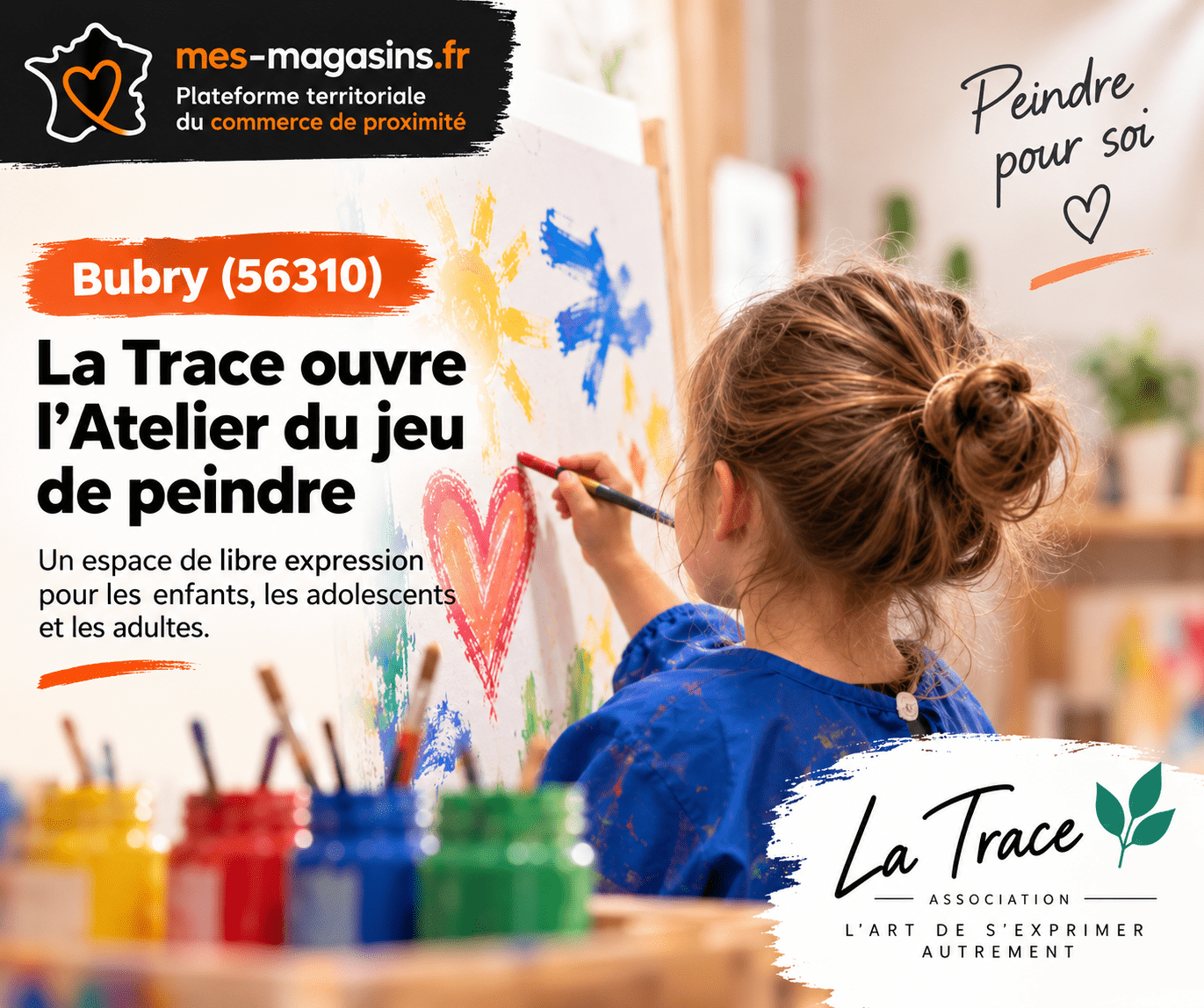 Atelier du jeu de peindre La Trace à Bubry (56310)