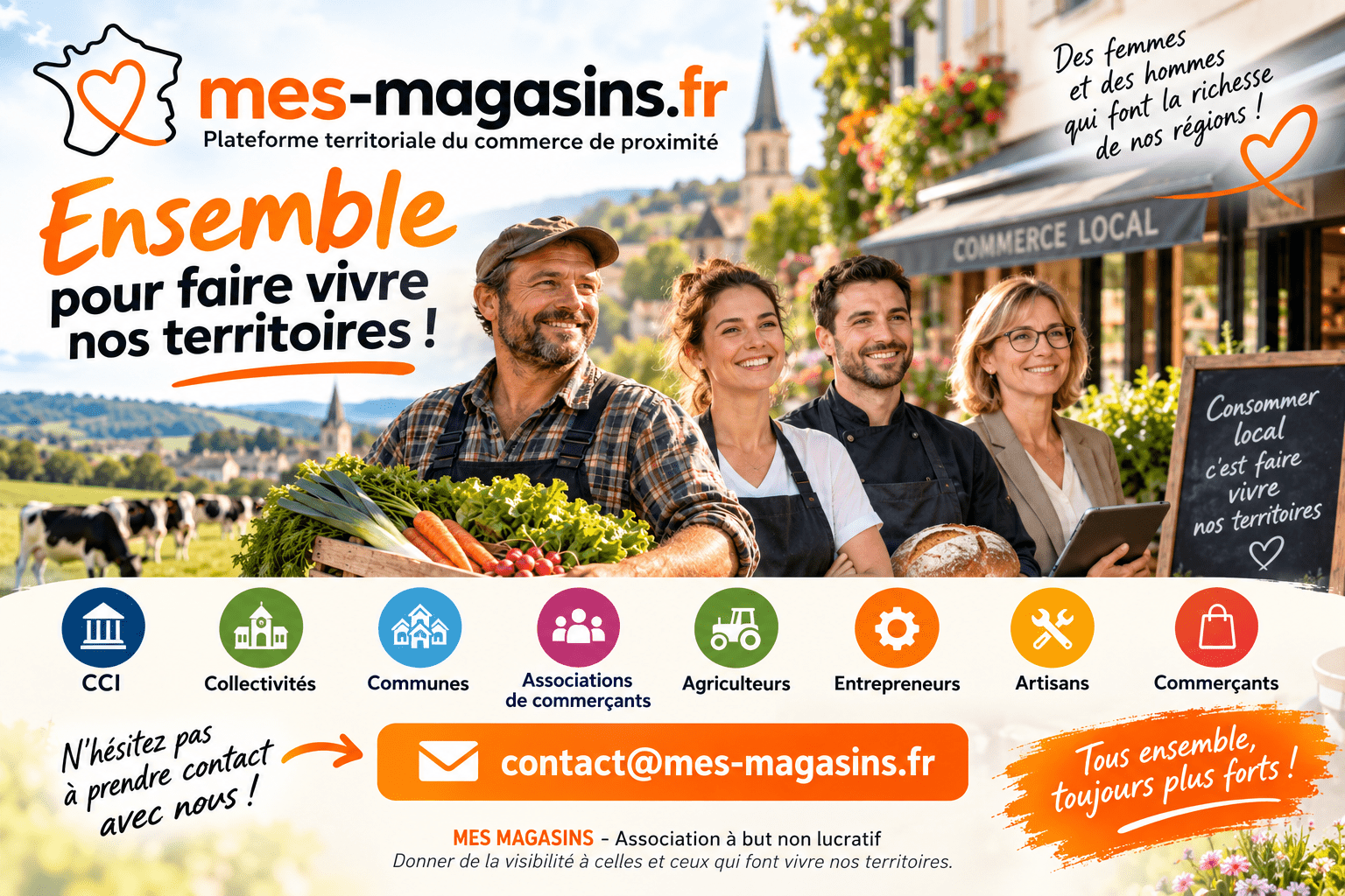 Agriculteurs, entrepreneurs et acteurs locaux réunis pour faire vivre les territoires avec MES MAGASINS