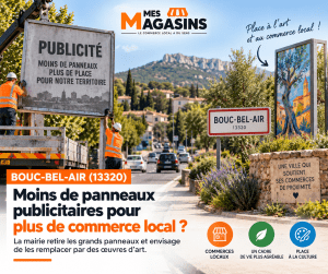 Bouc-Bel-Air (13320) retire des panneaux publicitaires pour favoriser le commerce local
