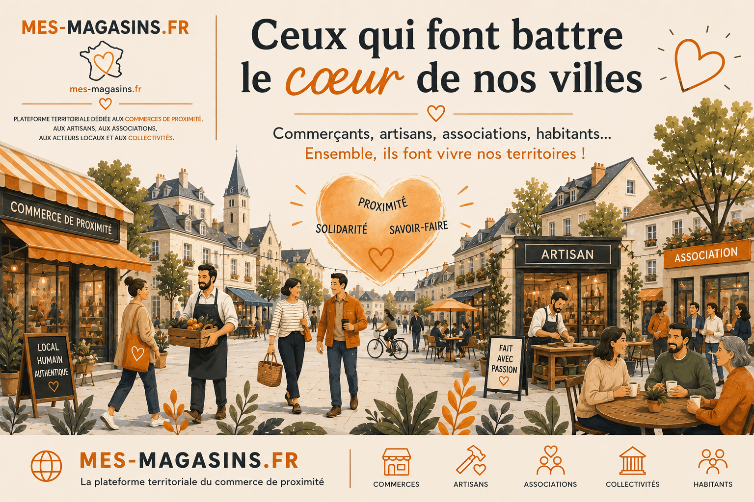 Ceux qui font battre le cœur de nos villes – MES-MAGASINS.FR, plateforme territoriale du commerce de proximité