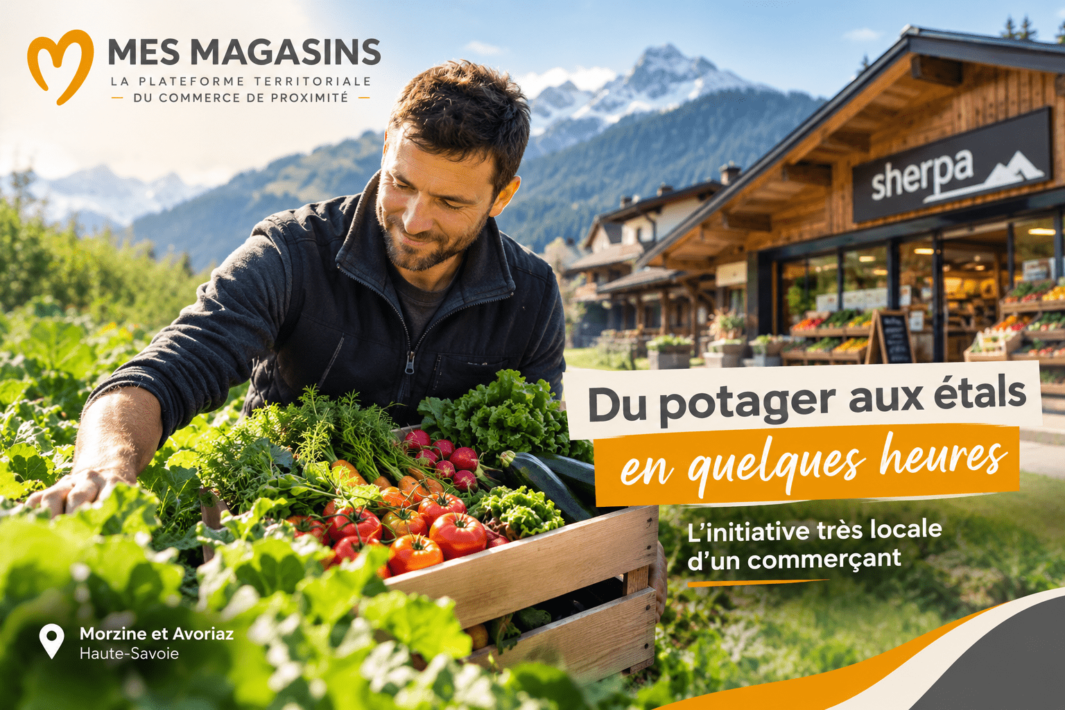 Circuit court en Haute-Savoie avec des fruits et légumes du potager aux étals d’un commerce local