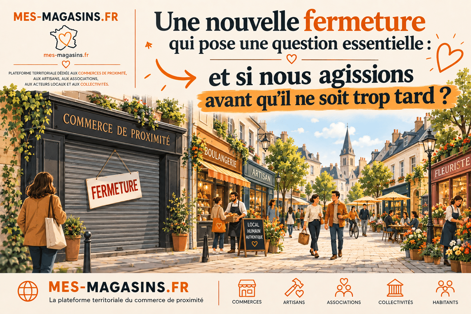 Commerce de proximité menacé de fermeture et action de MES MAGASINS