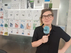 Interview d’une créatrice présentant les travaux de conception des billets en euros