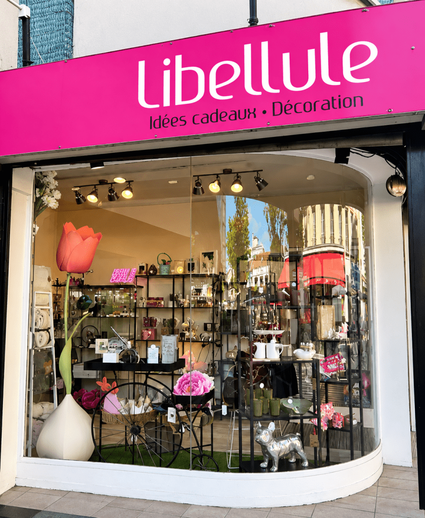 Façade de la boutique Libellule, idées cadeaux et décoration à Aulnay-sous-Bois (93600)