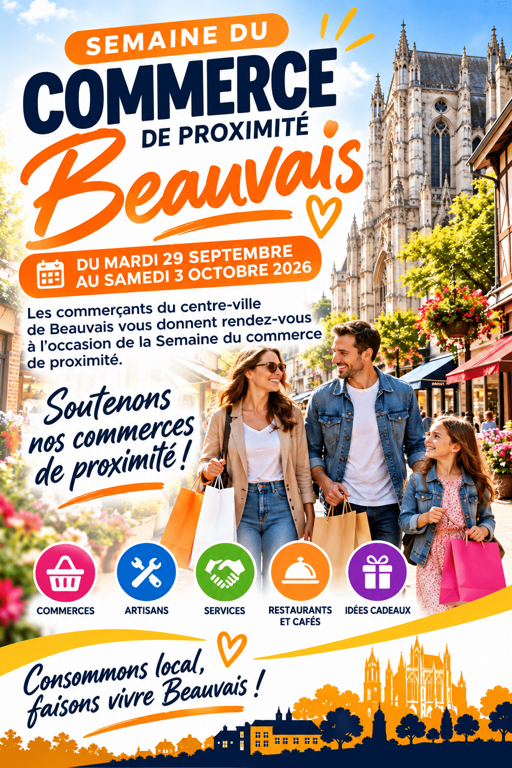 Semaine du commerce de proximité à Beauvais du mardi 29 septembre au samedi 3 octobre 2026