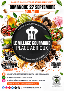 Affiche du Village Gourmand à Aulnay-sous-Bois (93600) le dimanche 27 septembre 2026