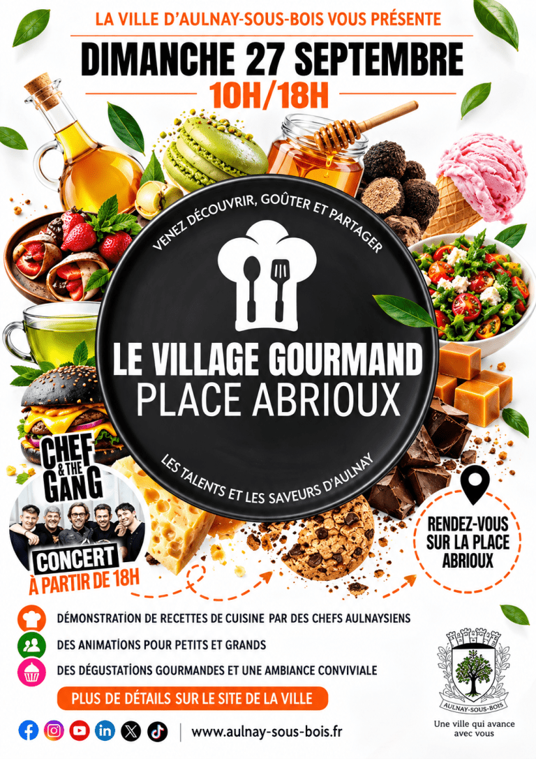 Affiche du Village Gourmand à Aulnay-sous-Bois (93600) le dimanche 27 septembre 2026