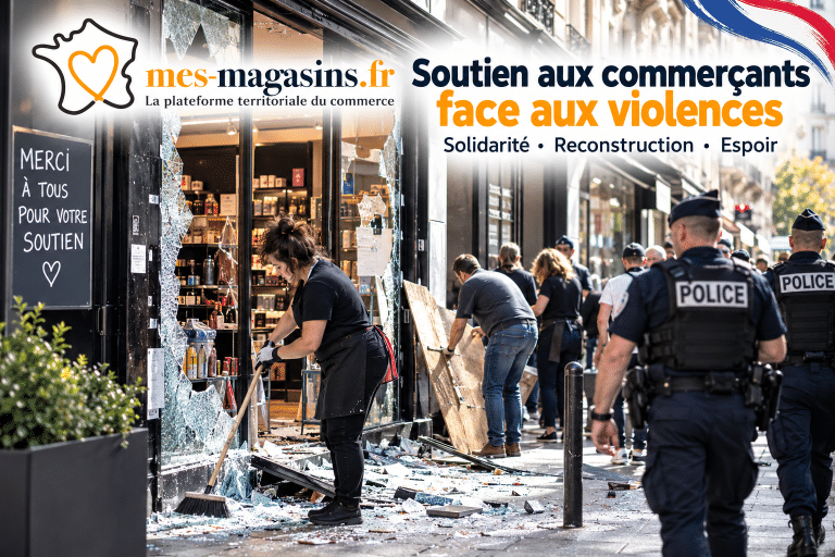 Commerces vandalisés : soutien de l’association MES MAGASINS aux commerçants et aux forces de l’ordre