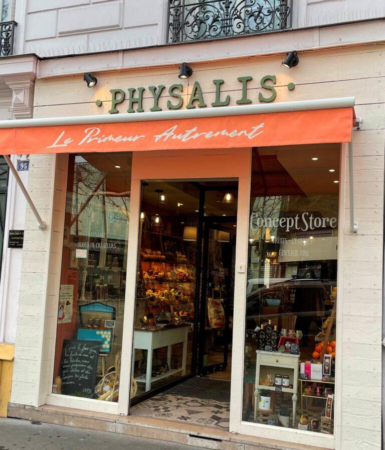 Devanture de PHYSALIS, Le Primeur Autrement, au 95 rue de Fontenay à Vincennes (94300).